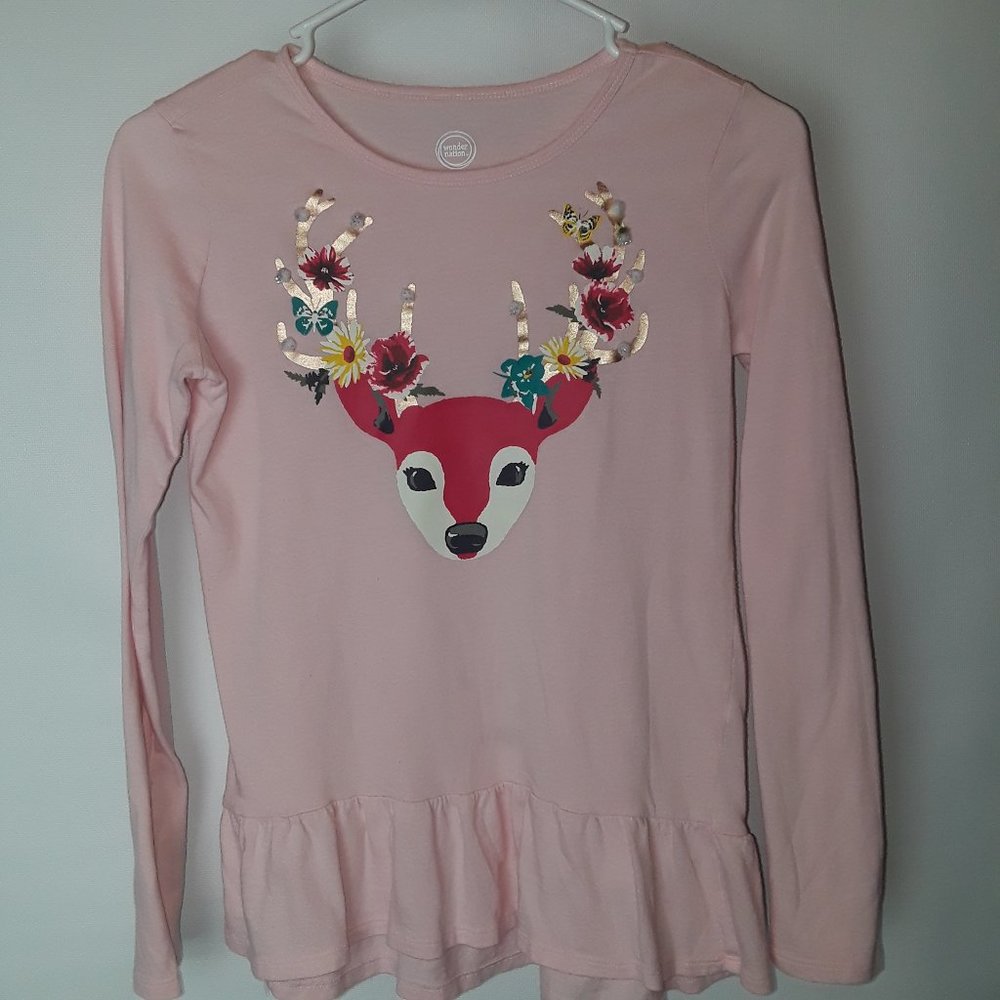 2 PC - Wonder Nation Deer top & pink leggings - Picture 2 of 9